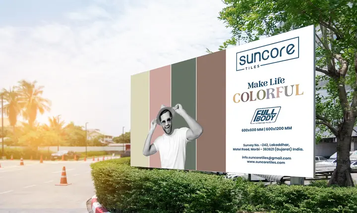 Suncore Tiles — Hoarding — Banner Design by Jadooger