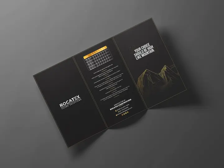 Dark Tri-fold — Brochure Design by Jadooger