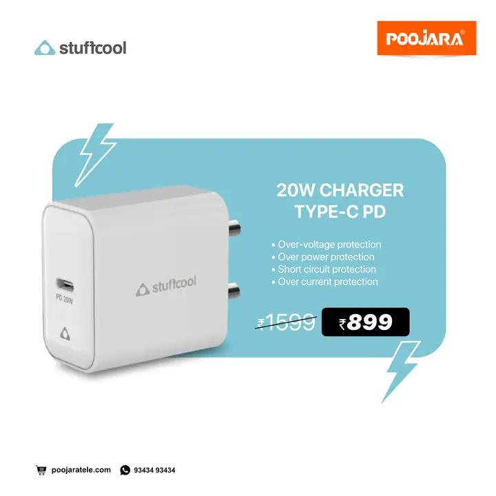 Poojara — 20W Charger — Social Media by Jadooger